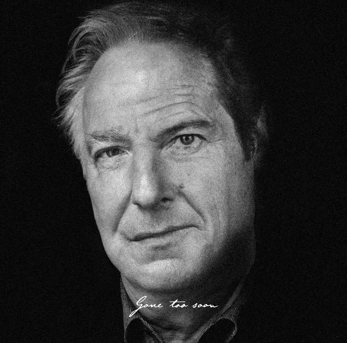 Alan Rickman and Roger Moore, sketched in Photoshop